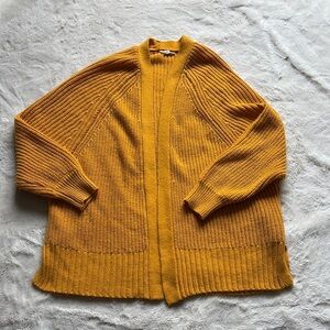 Garage Mustard Yellow Open Knit Cardigan Small